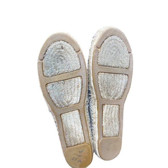Tory Burch Womens Black white checkered espadrille flats shoes size 7M SKU 9353 - Picture 6 of 14